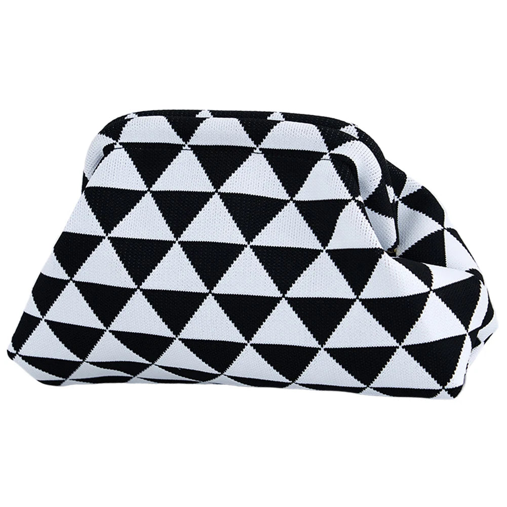 Crochet Ruched Shell Clutch