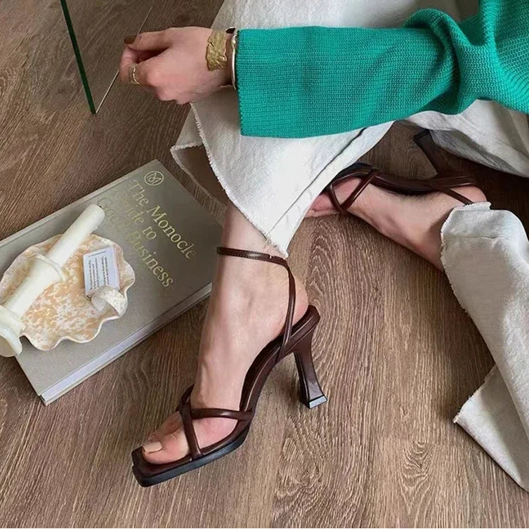 Square Toe Block Sandals