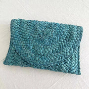 Straw Knitted Envelope Clutch