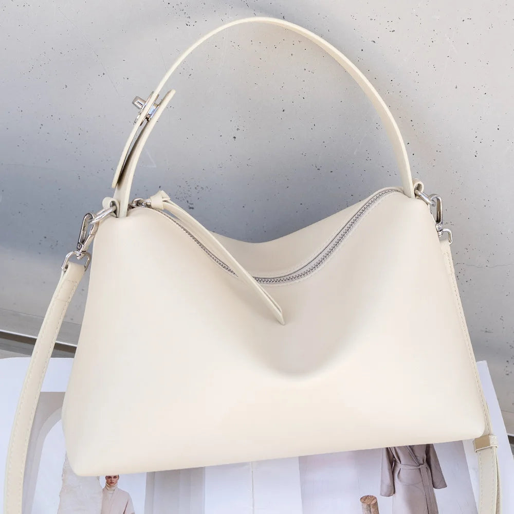 Suede Boston Shoulder Bag