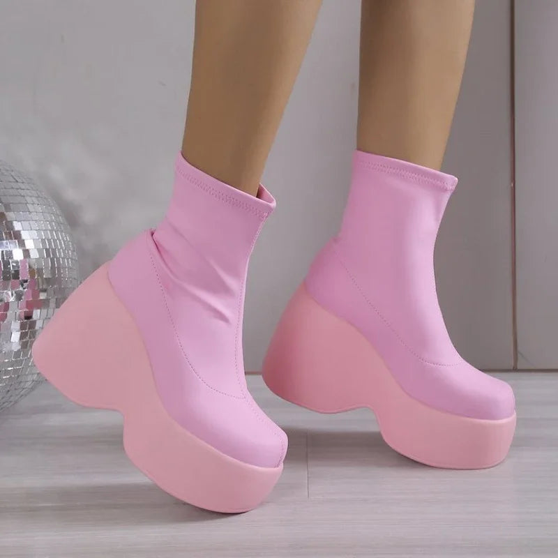 Gothic Platform Ankle Boots