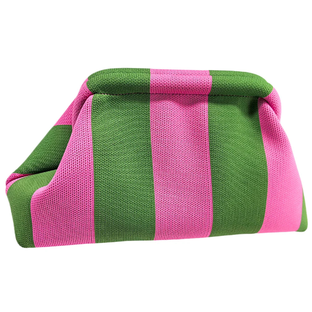 Crochet Ruched Shell Clutch