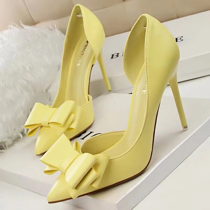 Bow Knot Stiletto Pumps