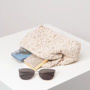 Bohemian Floral Knit Clutch