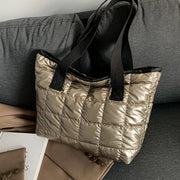 Quilted Padded Shoulder Tote
