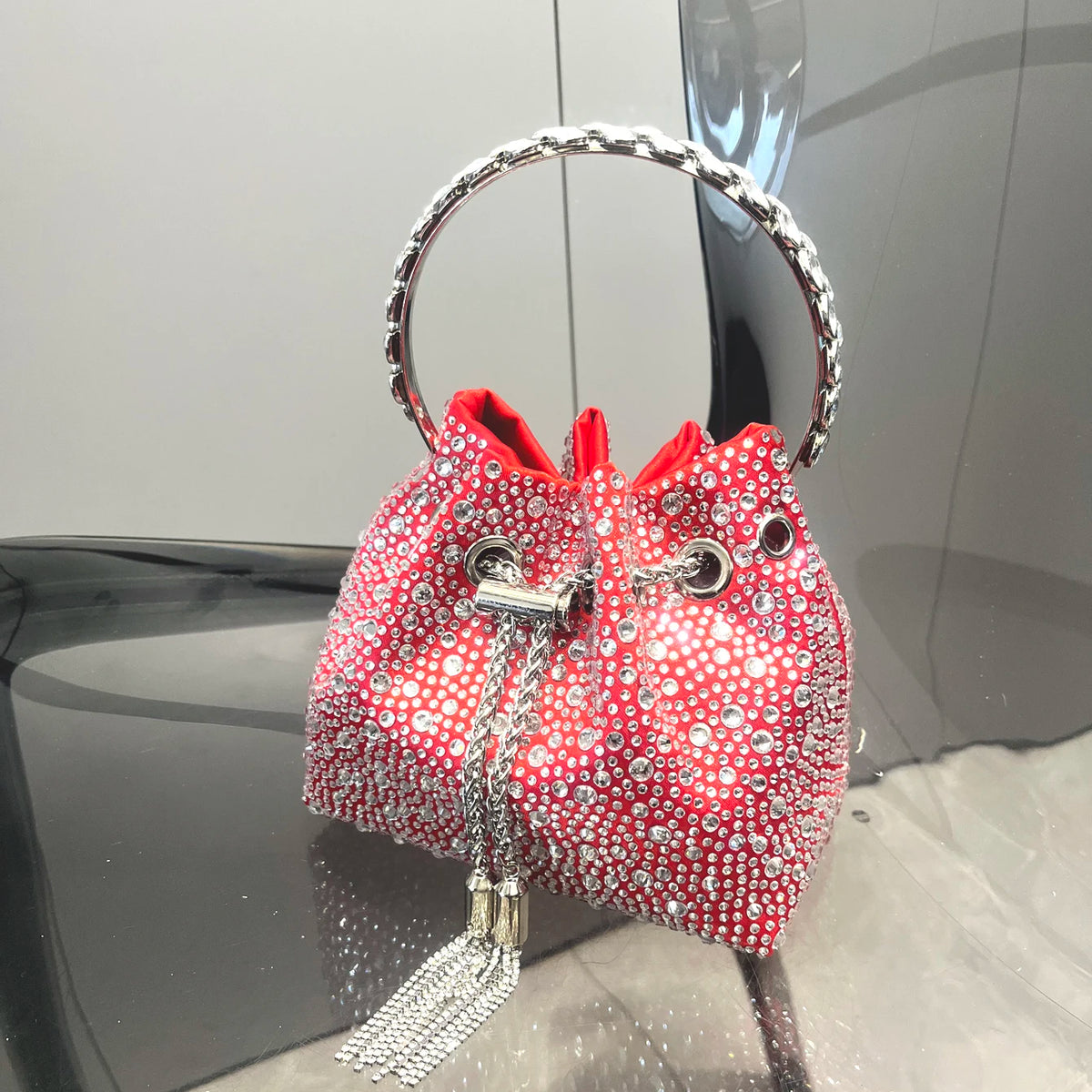 Crystal Bucket Evening Bag