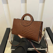 Crocodile Square Shoulder Bag