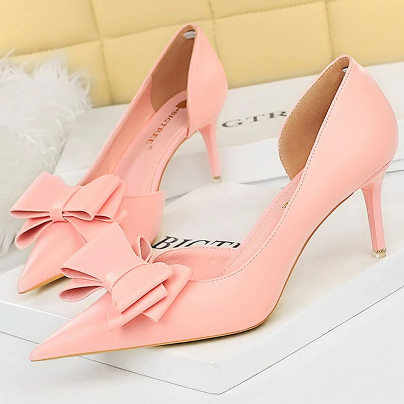 Bow Knot Stiletto Pumps