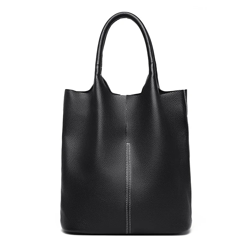 Soft Cowhide Bucket Tote