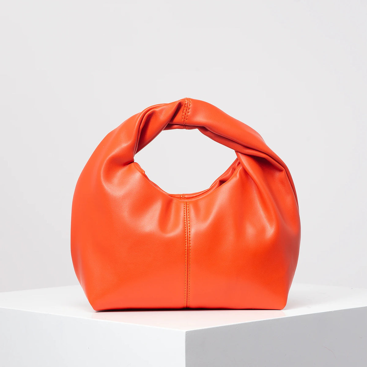 Ruched Twist Square Clutch