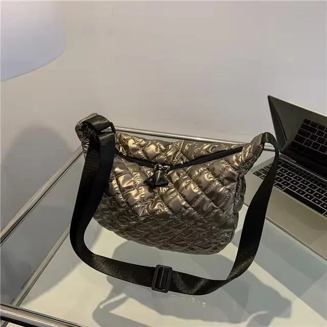 Quilted Padded Shoulder Tote