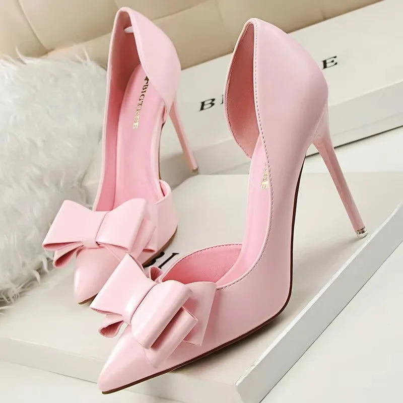 Bow Knot Stiletto Pumps