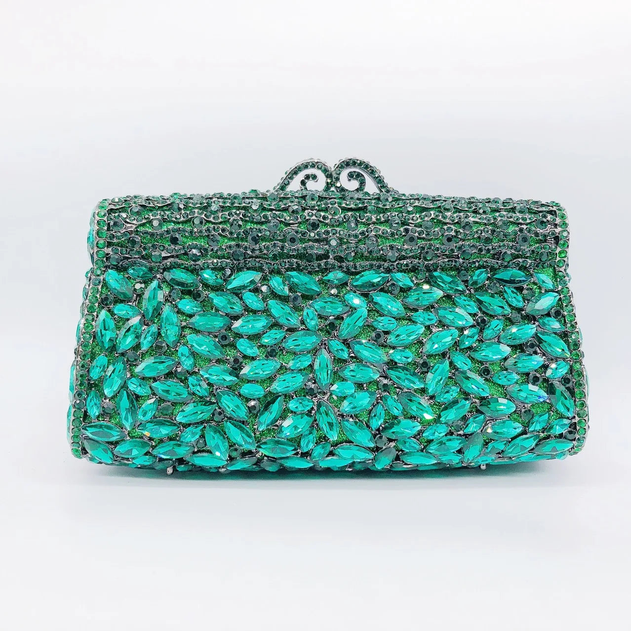 Hollow Rhinestone Tassel Clutch