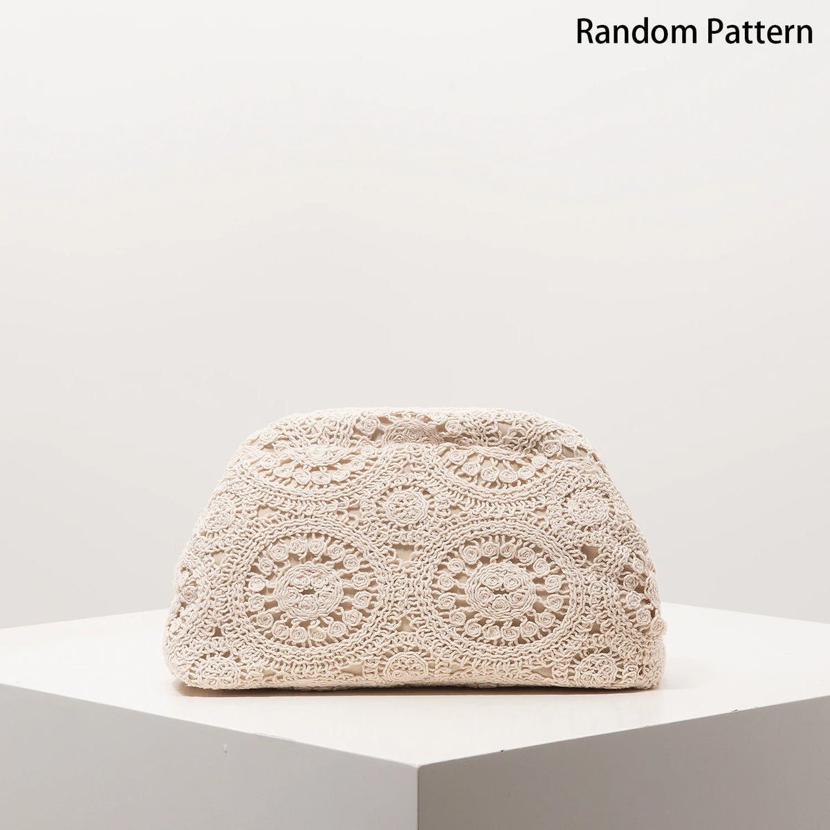 Bohemian Floral Knit Clutch