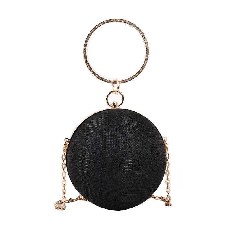 Metallic Round Ring Clutch