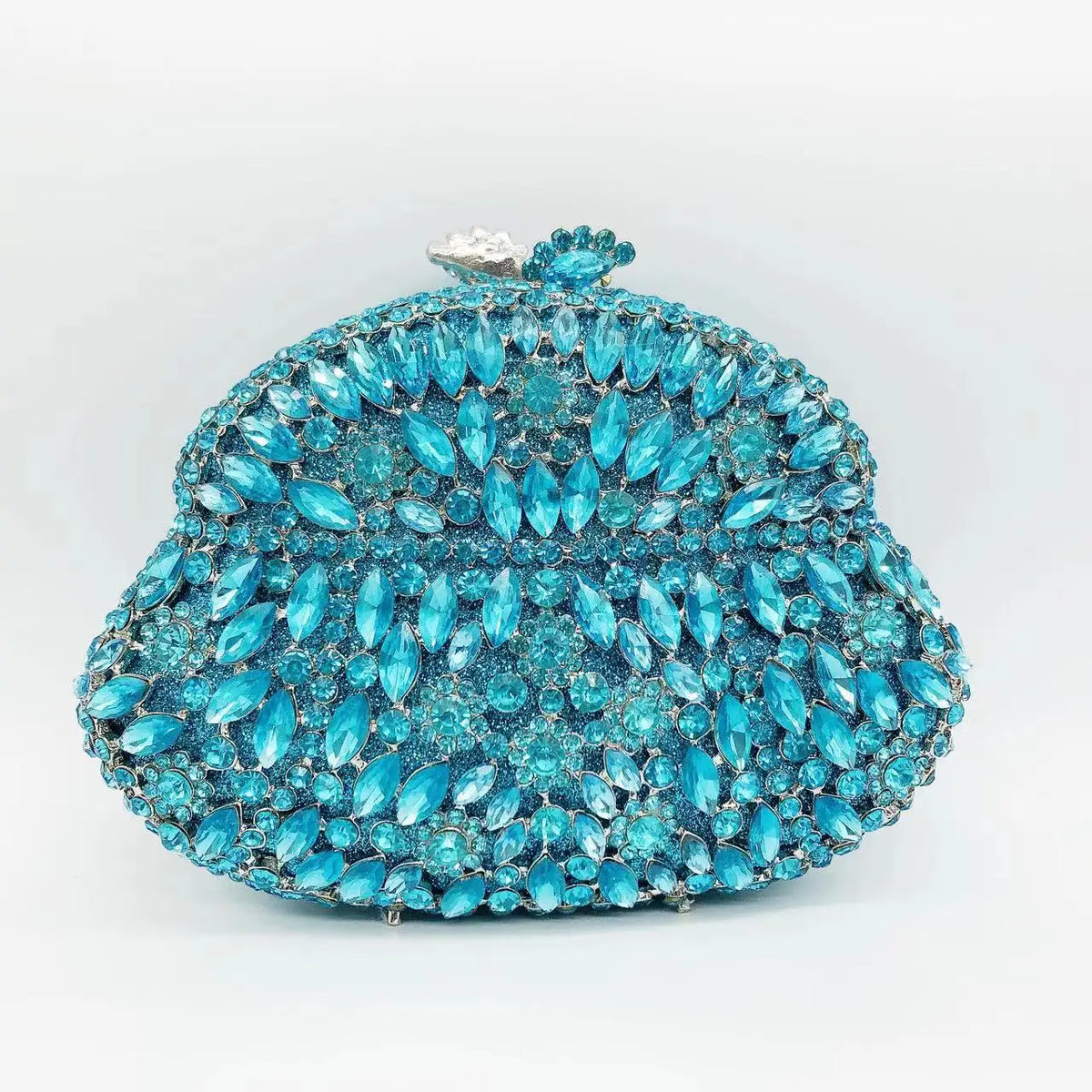 Hollow Rhinestone Tassel Clutch