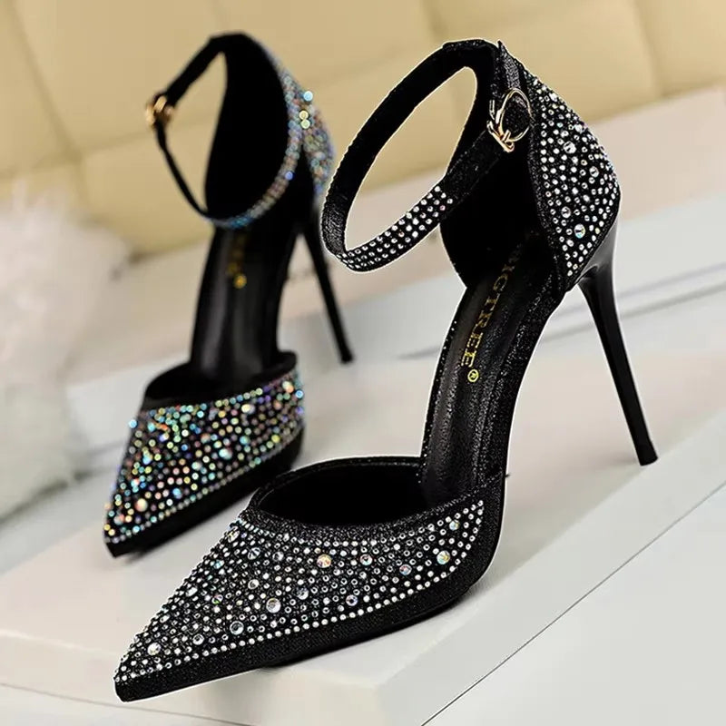 Rhinestone Stiletto Wedding Sandals