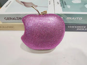 Apple Rhinestone Crystal Clutch