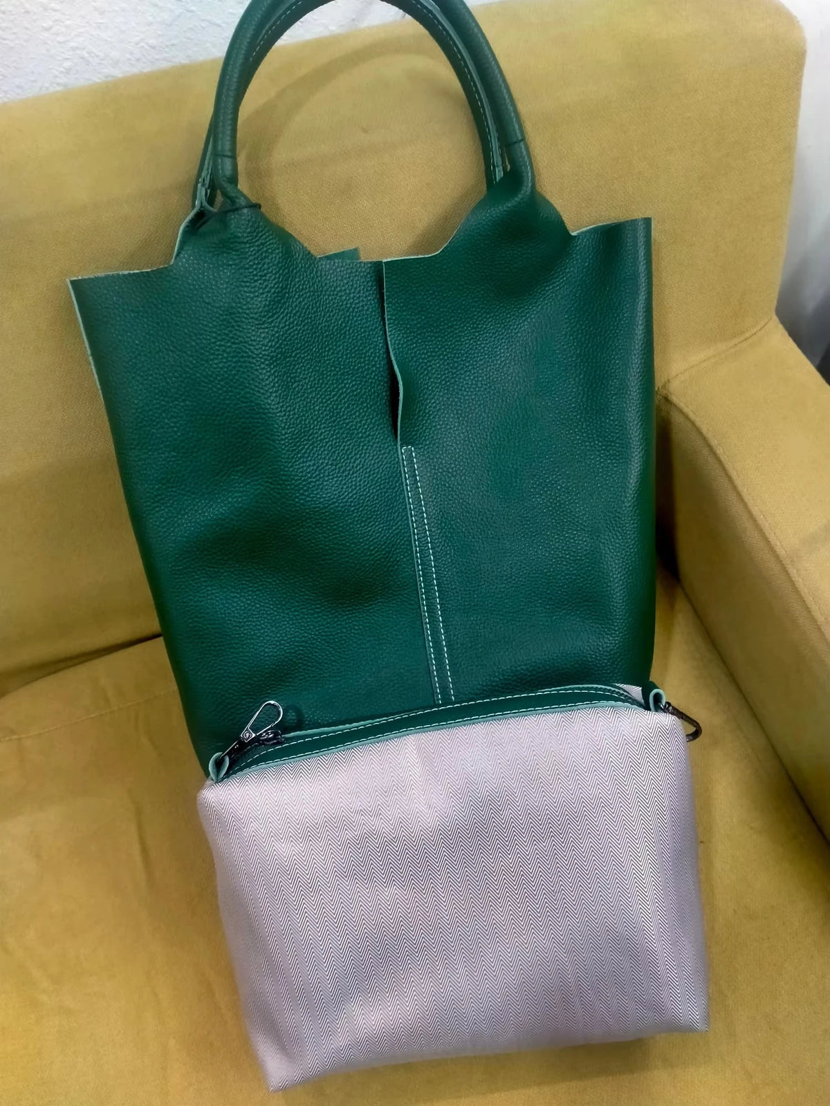 Soft Cowhide Bucket Tote