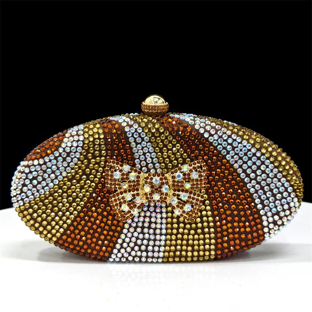 Rhinestone Top Handle Clutch