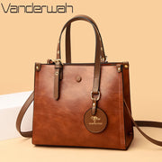 Three Layer Leather Tote