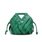 Woven Vegan Leather Tote