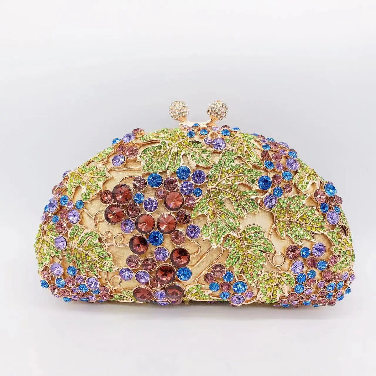 Hollow Rhinestone Tassel Clutch