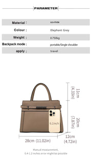 Cowhide Office Tote Bag