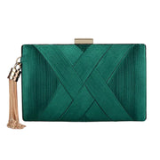 Metal Tassel Chain Clutch