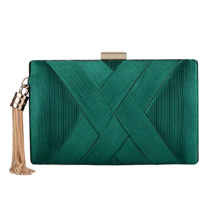 Metal Tassel Chain Clutch