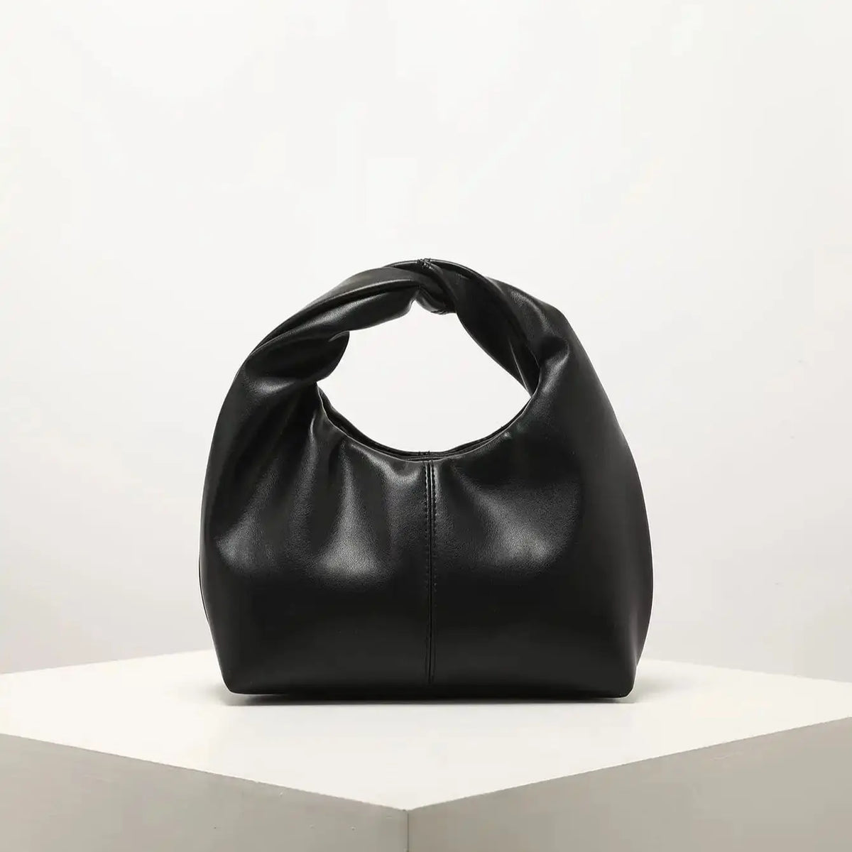 Ruched Twist Square Clutch