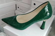 Plaid Embossed Classic Pumps