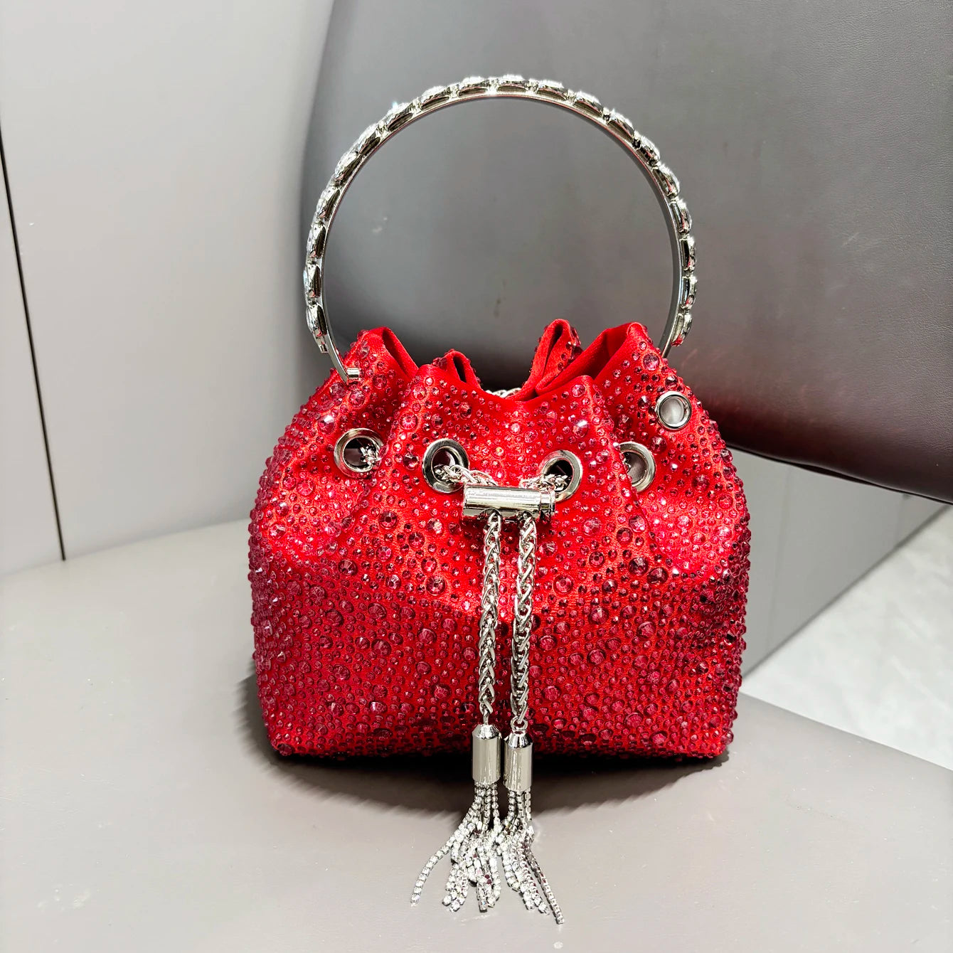 Crystal Bucket Evening Bag
