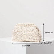 Bohemian Floral Knit Clutch