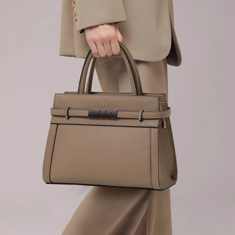 Cowhide Office Tote Bag