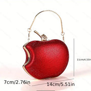Apple Rhinestone Crystal Clutch