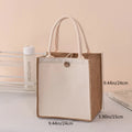 New vertical style linen tote bag plain color simple gift bag fashion shopping bag