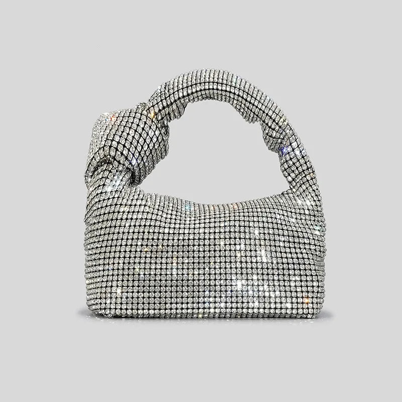 Crystal Knot Handle Clutch