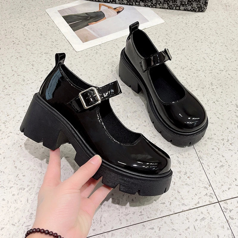 Vintage Platform Buckle Pumps