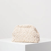 Bohemian Floral Knit Clutch