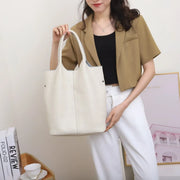 Soft Cowhide Bucket Tote
