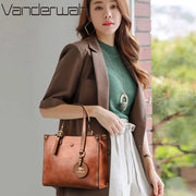 Three Layer Leather Tote