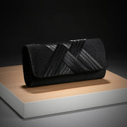 Striped Envelope Shoulder Clutch