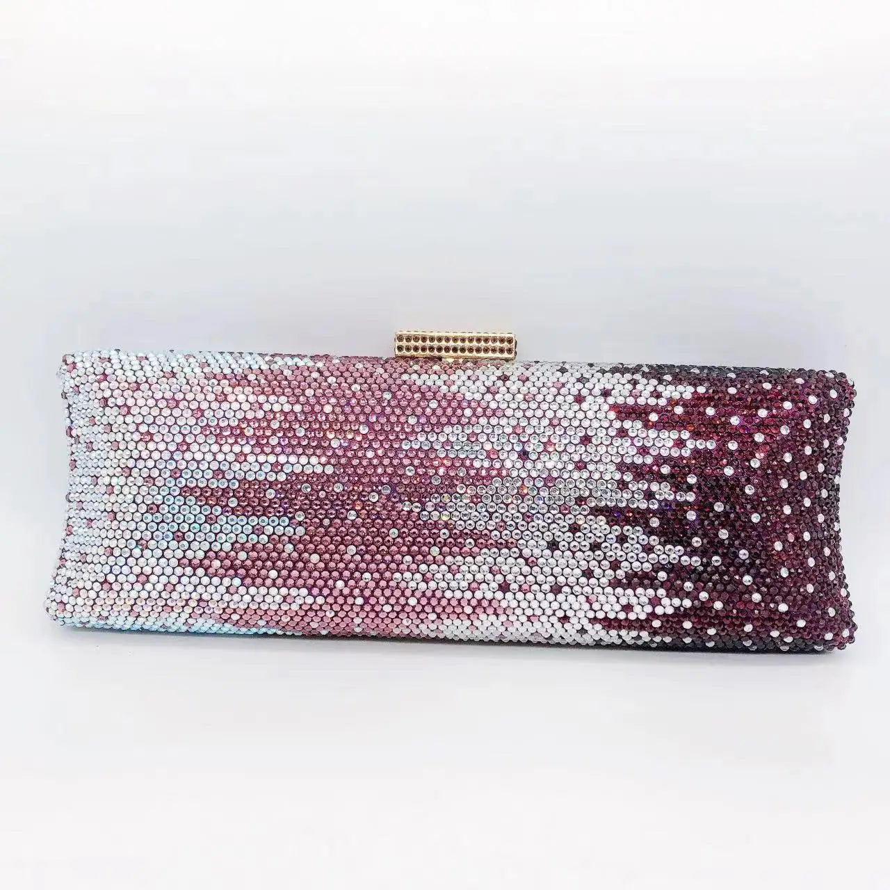 Hollow Rhinestone Tassel Clutch
