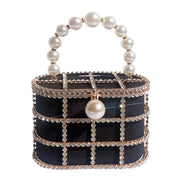 Pearl Metallic Bucket Clutch
