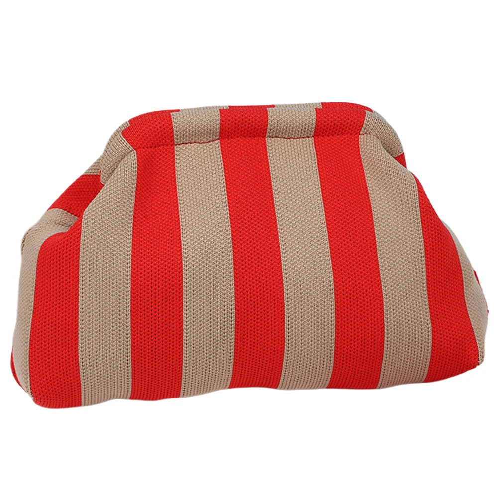 Crochet Ruched Shell Clutch
