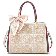 Scarf Accent Office Tote