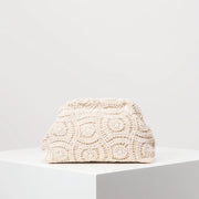 Bohemian Floral Knit Clutch