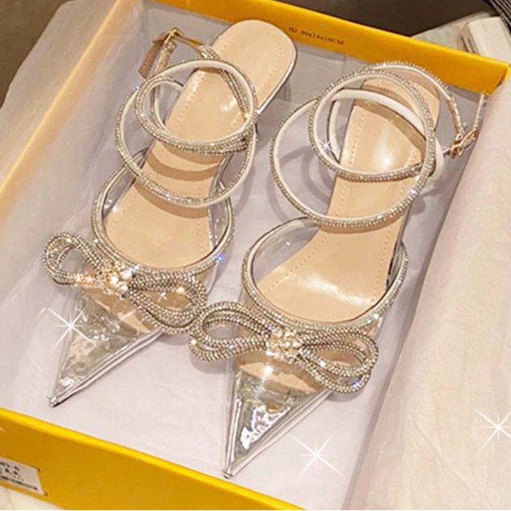 Crystal Butterfly Pointed Pumps