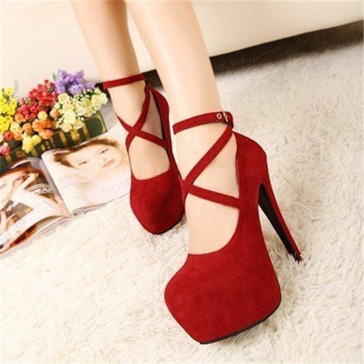 Cross-Tied Ankle Strap Pumps ⋆ Aussieprom.com